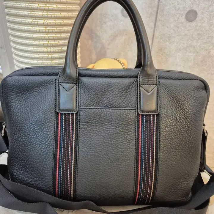 [BUNJANG] Paul Smith Black Leather Boston Bag / 폴스미스 블랙 가죽 토트백 보스턴백