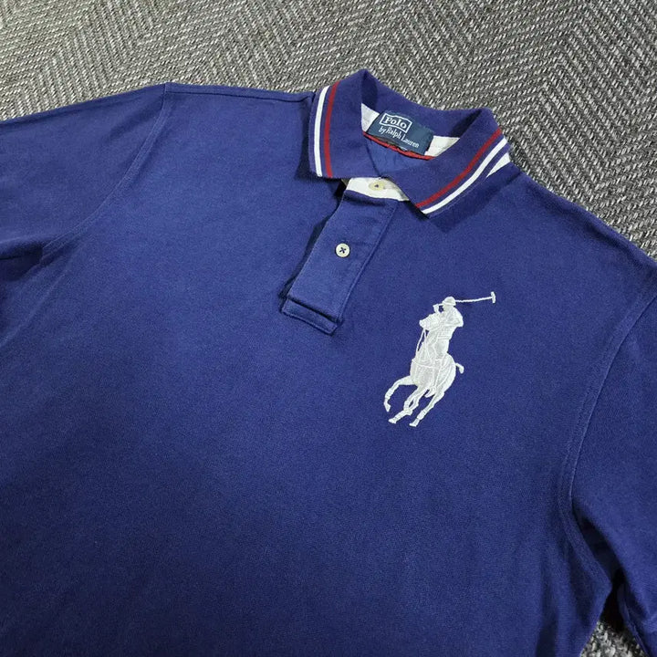 [BUNJANG] Polo Ralph Lauren Big Pony Blue Collar T-shirt / 폴로 랄프로렌 빅포니 블루 카라 반팔티