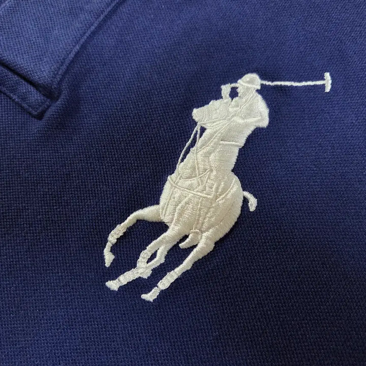 [BUNJANG] Polo Ralph Lauren Big Pony Blue Collar T-shirt / 폴로 랄프로렌 빅포니 블루 카라 반팔티