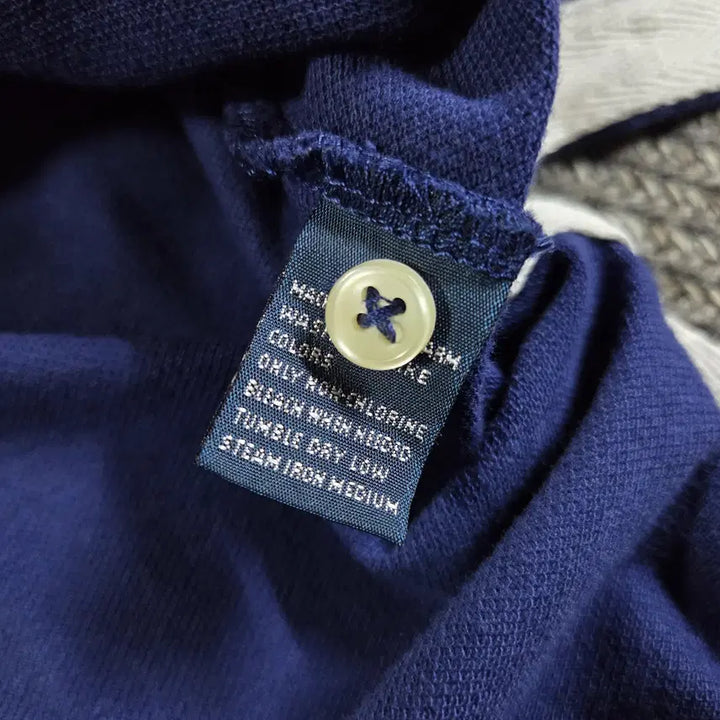[BUNJANG] Polo Ralph Lauren Big Pony Blue Collar T-shirt / 폴로 랄프로렌 빅포니 블루 카라 반팔티