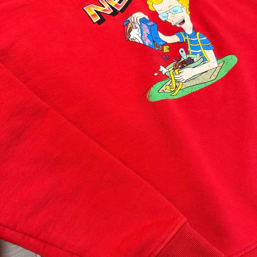 [BUNJANG] NERDY French Terry Sweatshirt M Oversized Fit / 널디 쭈리안감 맨투맨 면 티셔츠 M 오버핏 100-105 정도 사이즈