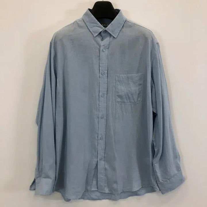 [BUNJANG] SUARE Tencel Linen Shirt Blue L / SUARE 수아레 텐셀린넨 블루셔츠 L