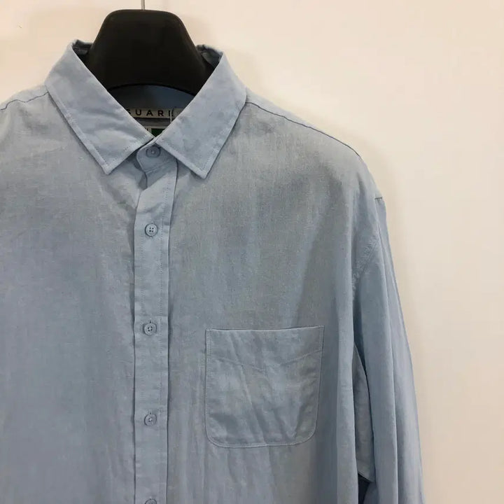 [BUNJANG] SUARE Tencel Linen Shirt Blue L / SUARE 수아레 텐셀린넨 블루셔츠 L