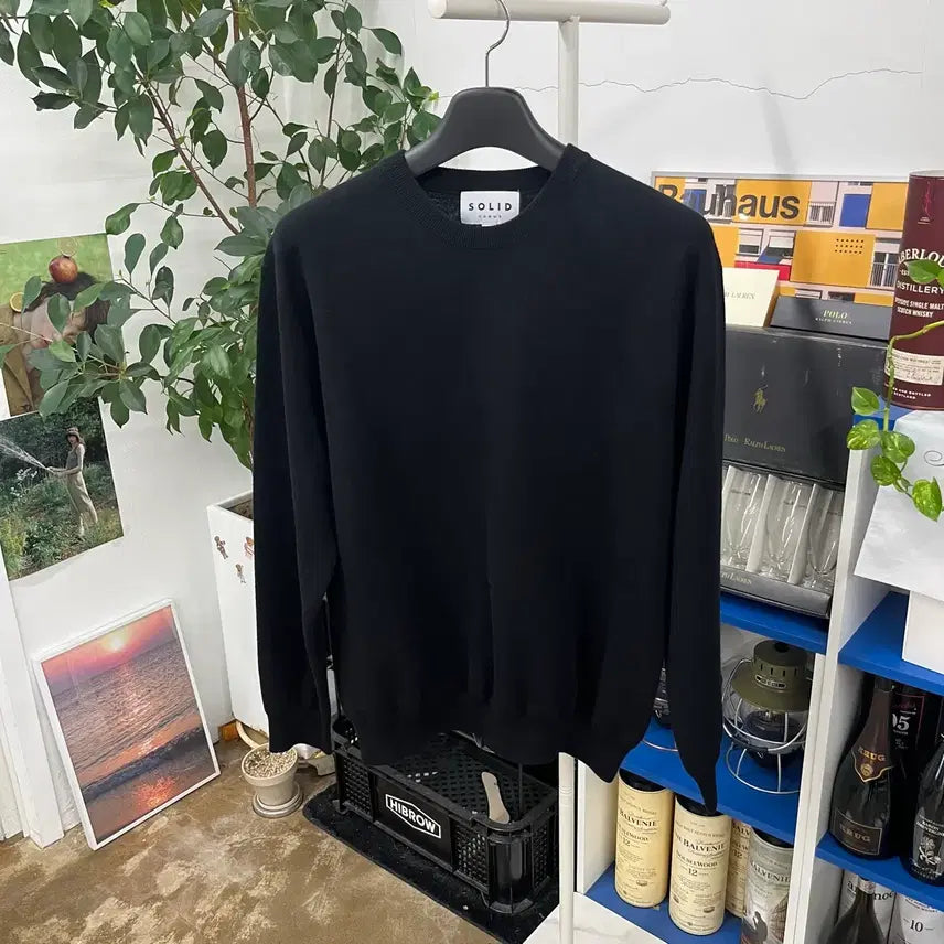 [BUNJANG] Solid Homme Crewneck Wool Knit (Size 50) / 솔리드옴므 크루넥 울니트 50