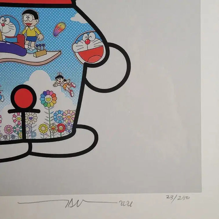 [BUNJANG] Takashi Murakami Doraemon Edition Print Framed Art / 무라카미 다카시 그림액자 도라에몽 판화 에디션