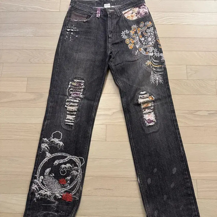 [BUNJANG] GUMU Oriental Denim Pants / GUMU 오리엔탈 데님