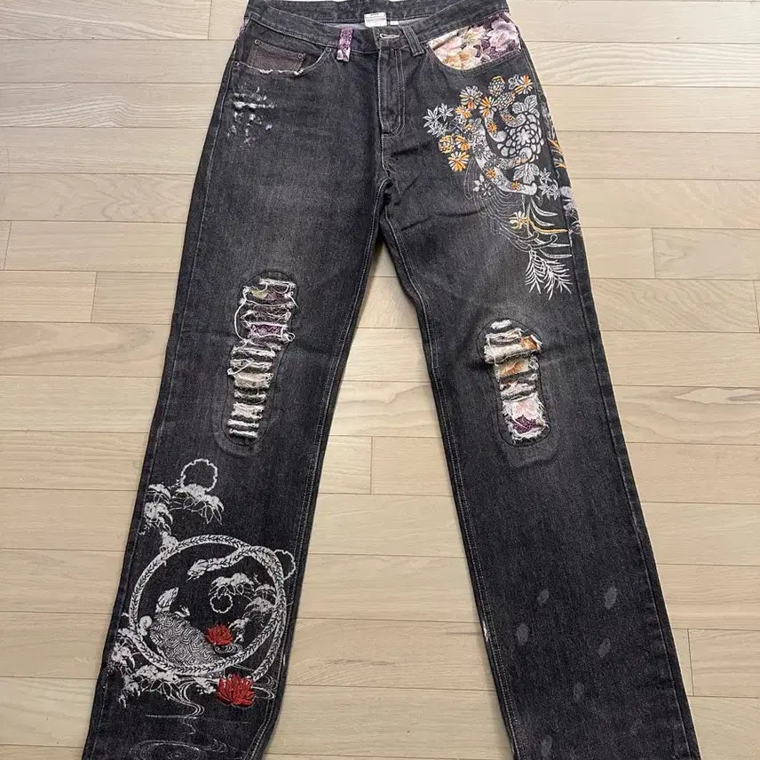 [BUNJANG] GUMU Oriental Denim Pants / GUMU 오리엔탈 데님