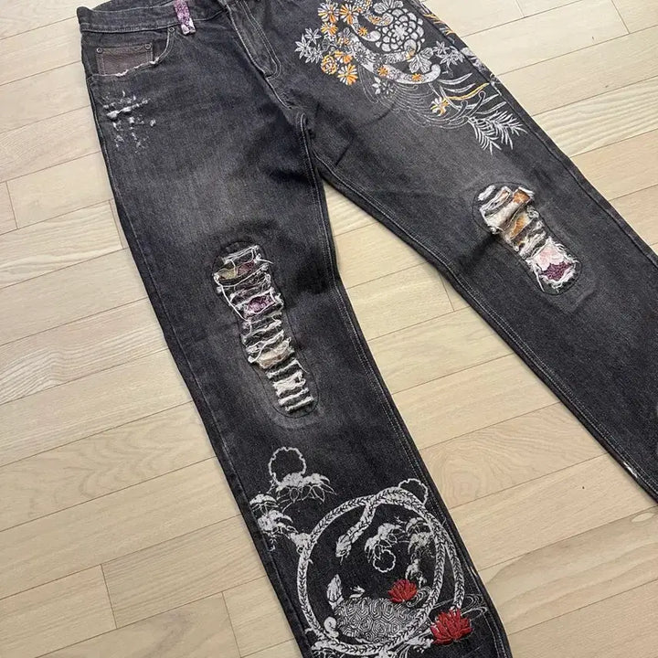 [BUNJANG] GUMU Oriental Denim Pants / GUMU 오리엔탈 데님