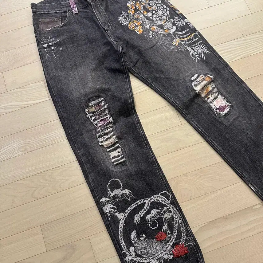 [BUNJANG] GUMU Oriental Denim Pants / GUMU 오리엔탈 데님