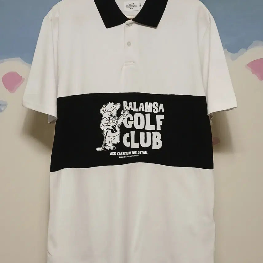 [BUNJANG] Balansa x Case Study Golf Club Short Sleeve Polo T-Shirt White XL / (XL) 발란사 X 케이스스터디 콜라보 골프 클럽 폴로 반팔티