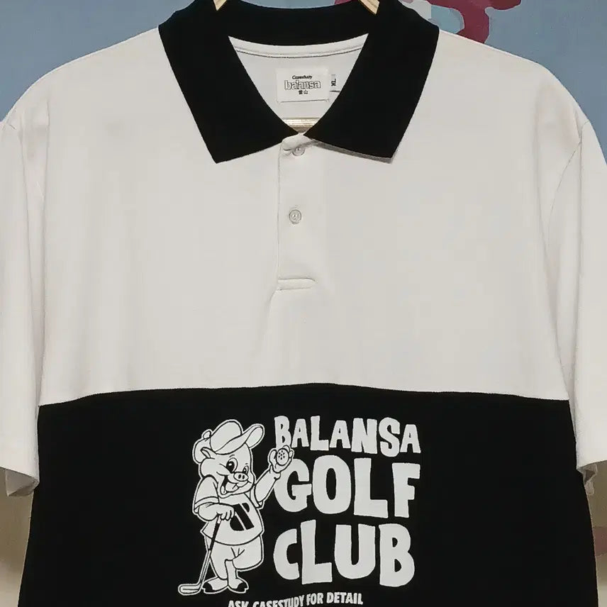 [BUNJANG] Balansa x Case Study Golf Club Short Sleeve Polo T-Shirt White XL / (XL) 발란사 X 케이스스터디 콜라보 골프 클럽 폴로 반팔티
