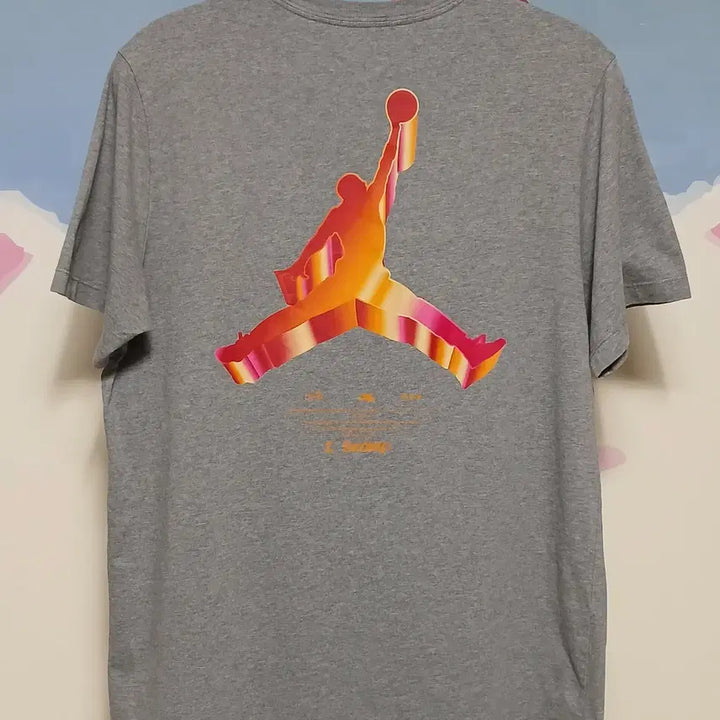 [BUNJANG] Jordan 3D Round Short Sleeve T-Shirt (L, Grey) / (L) 조던 3D 라운드 반팔티