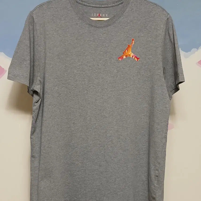 [BUNJANG] Jordan 3D Round Short Sleeve T-Shirt (L, Grey) / (L) 조던 3D 라운드 반팔티