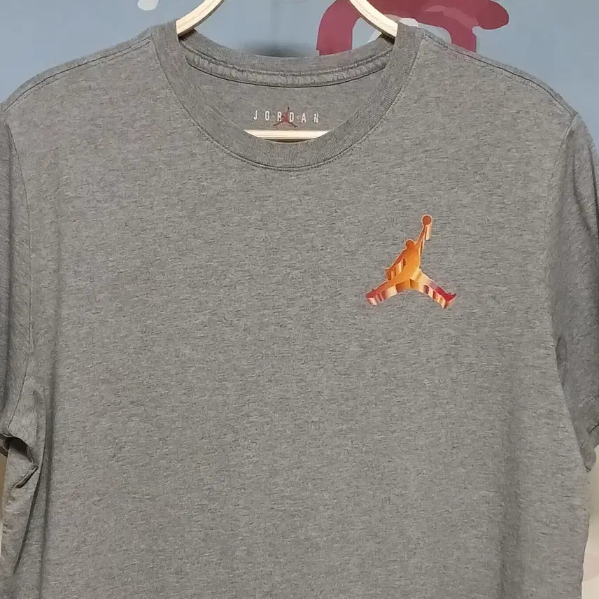 [BUNJANG] Jordan 3D Round Short Sleeve T-Shirt (L, Grey) / (L) 조던 3D 라운드 반팔티