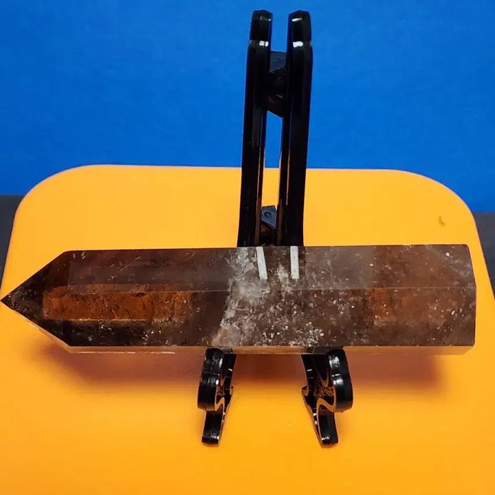 [BUNJANG] Natural Smoky Quartz Obelisk with Base / 천연 스모키 쿼츠 수정 오벨리스크 원석+받침대