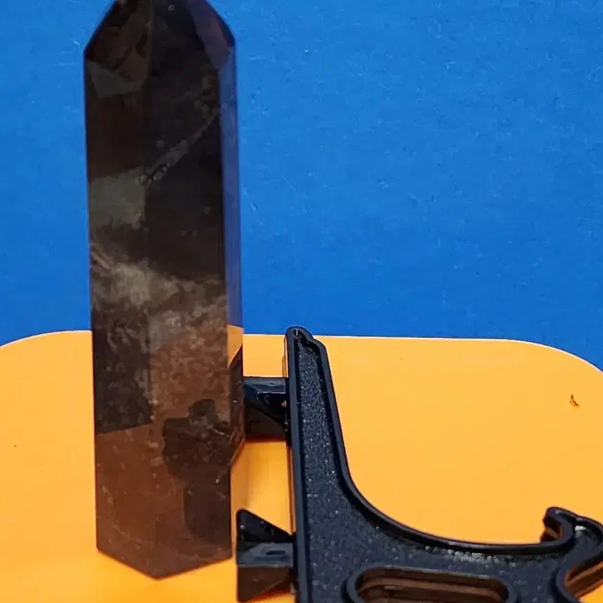 [BUNJANG] Natural Smoky Quartz Obelisk with Base / 천연 스모키 쿼츠 수정 오벨리스크 원석+받침대