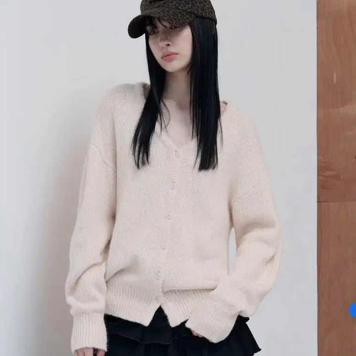 [BUNJANG] Rollercoast Baby Pink Cardigan / 로라로라 베이비핑크 가디건
