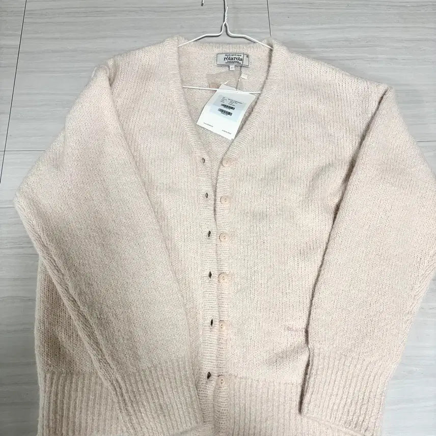 [BUNJANG] Rollercoast Baby Pink Cardigan / 로라로라 베이비핑크 가디건