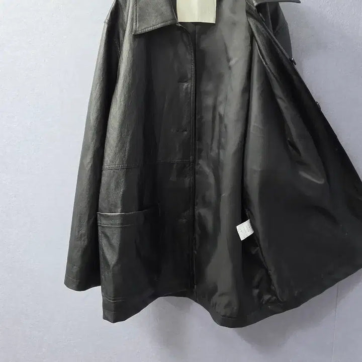 [BUNJANG] EOOB Vegan Faux Leather Half Jacket / 새상품 )  이우브 eoob  비건 페이크 레더 하프자켓
