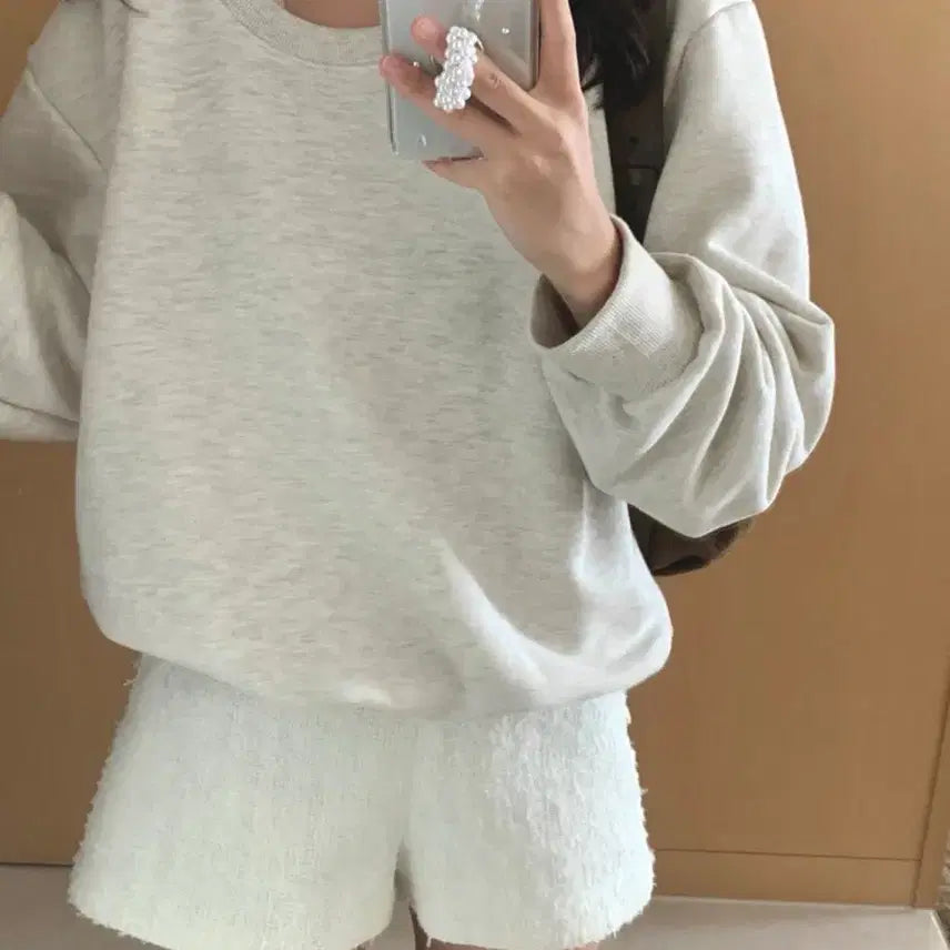 [BUNJANG] Shopbowl Cotton Sweatshirt Melange / 샵보울 코튼맨투맨 멜란지