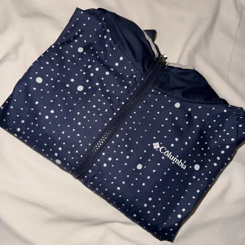 [BUNJANG] Columbia Reversible Dot Windbreaker Navy / 컬럼비아 리버시블 도트 땡땡이 바람막이 네이비