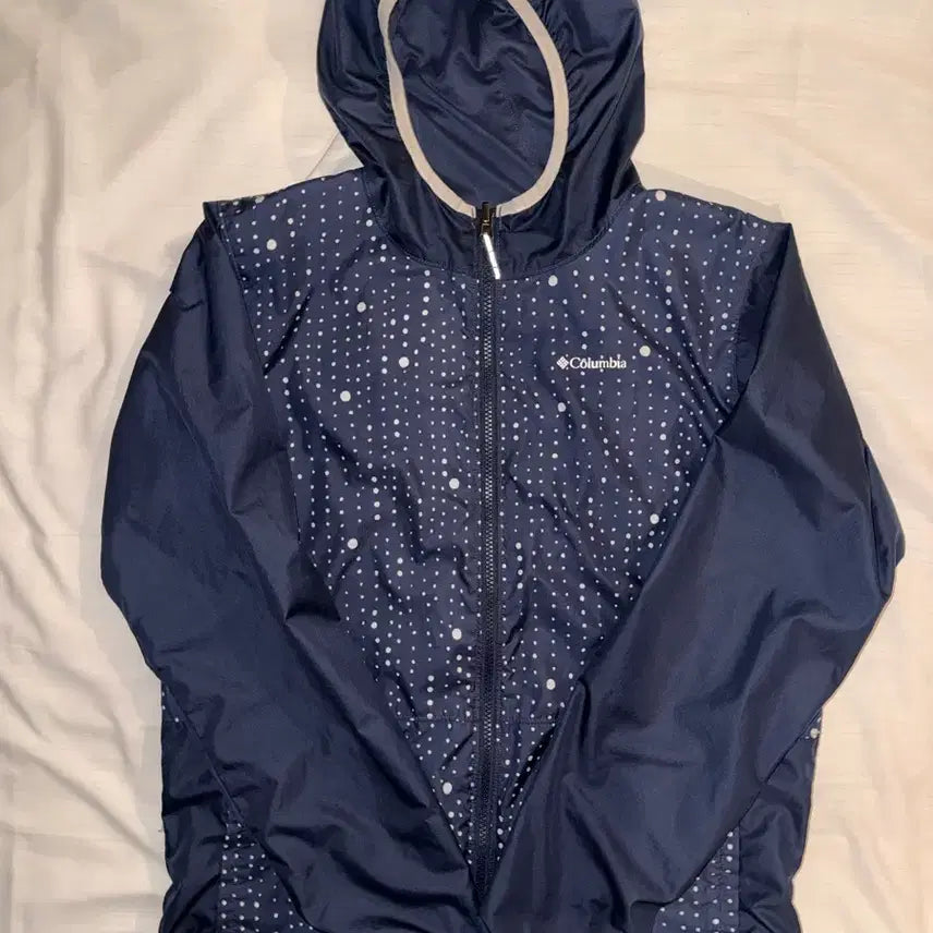 [BUNJANG] Columbia Reversible Dot Windbreaker Navy / 컬럼비아 리버시블 도트 땡땡이 바람막이 네이비
