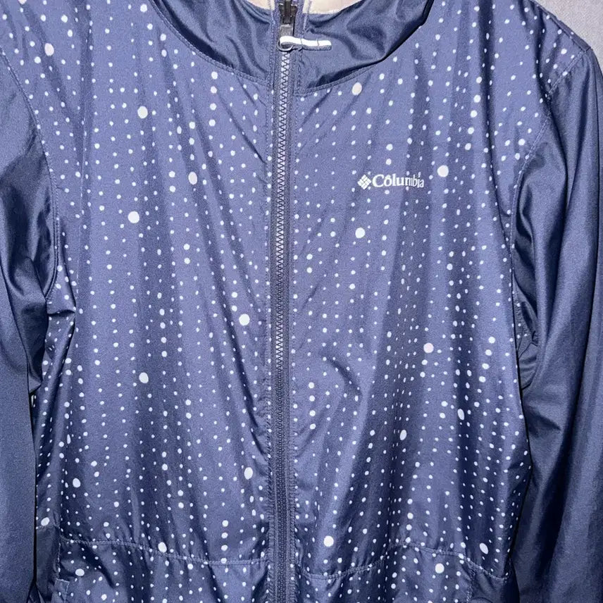 [BUNJANG] Columbia Reversible Dot Windbreaker Navy / 컬럼비아 리버시블 도트 땡땡이 바람막이 네이비