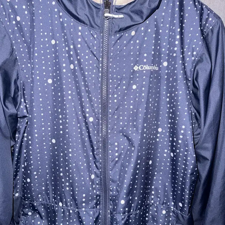 [BUNJANG] Columbia Reversible Dot Windbreaker Navy / 컬럼비아 리버시블 도트 땡땡이 바람막이 네이비