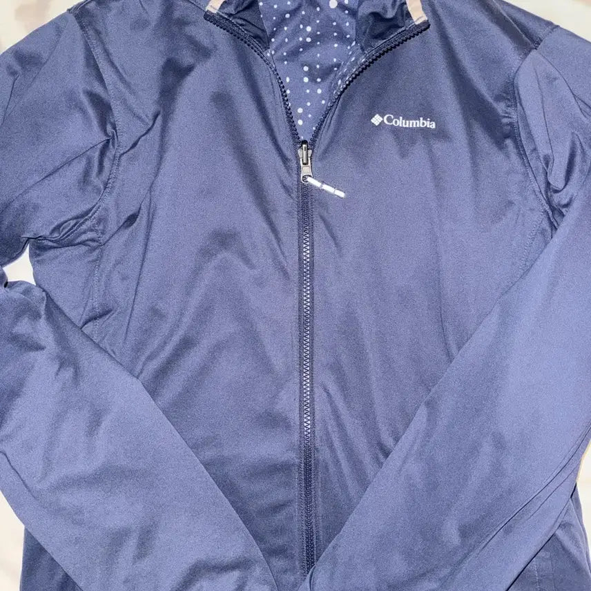 [BUNJANG] Columbia Reversible Dot Windbreaker Navy / 컬럼비아 리버시블 도트 땡땡이 바람막이 네이비