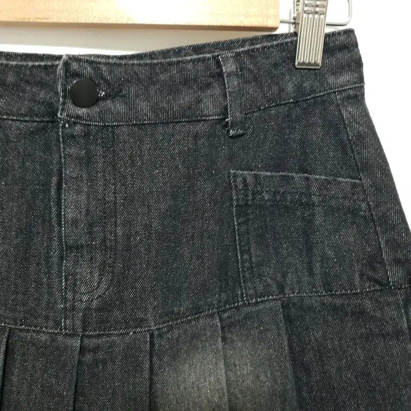 [BUNJANG] Denim Pleated Mini Skirt / 데님 플리츠 스커트 L_S1849