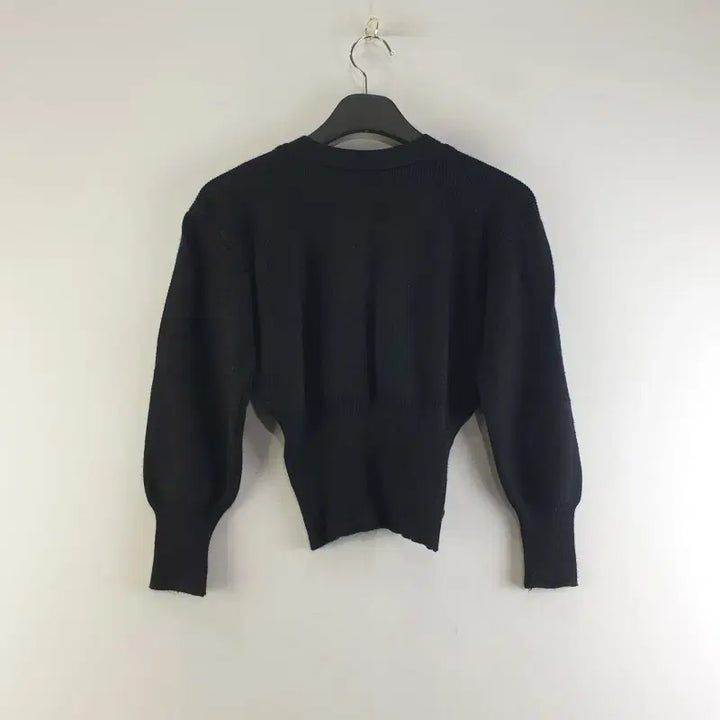 [BUNJANG] Unbranded Black Ribbed Knit Cardigan / 여성FREE 블랙 시보리 니트 가디건 M5741