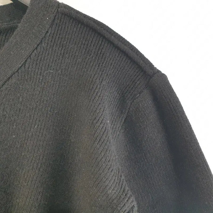 [BUNJANG] Unbranded Black Ribbed Knit Cardigan / 여성FREE 블랙 시보리 니트 가디건 M5741
