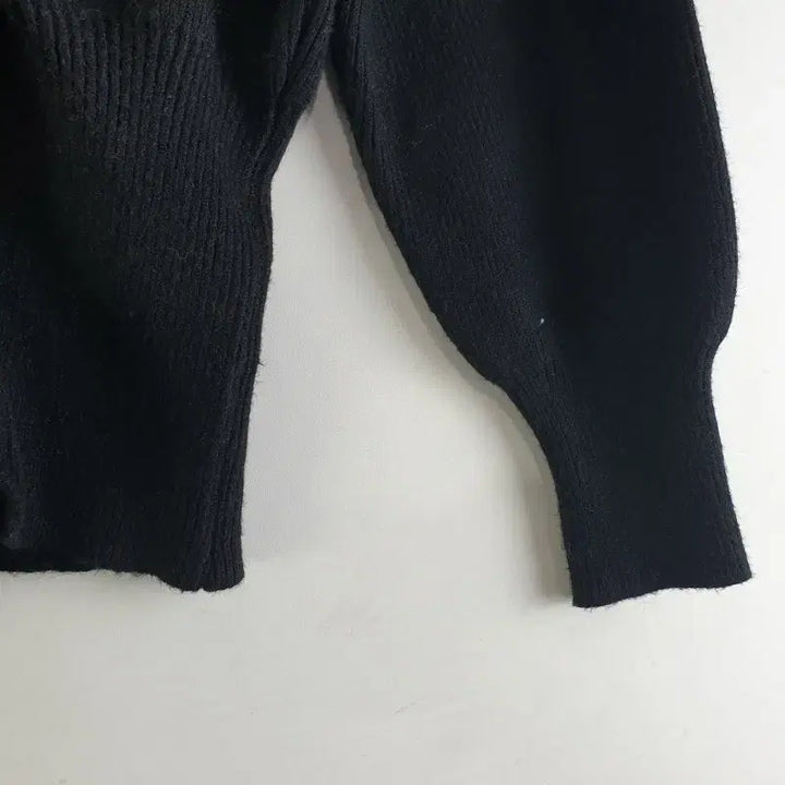 [BUNJANG] Unbranded Black Ribbed Knit Cardigan / 여성FREE 블랙 시보리 니트 가디건 M5741