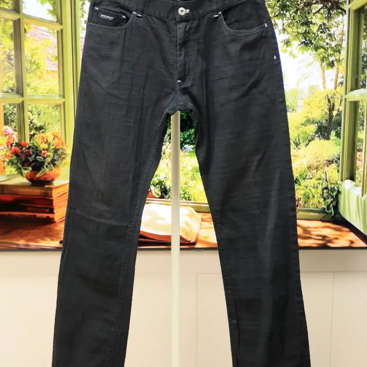 [BUNJANG] Burberry Black Label Slim Fit Patterned Trousers / 은은한 패턴 살아있는 버버리 블랙라벨 팬츠