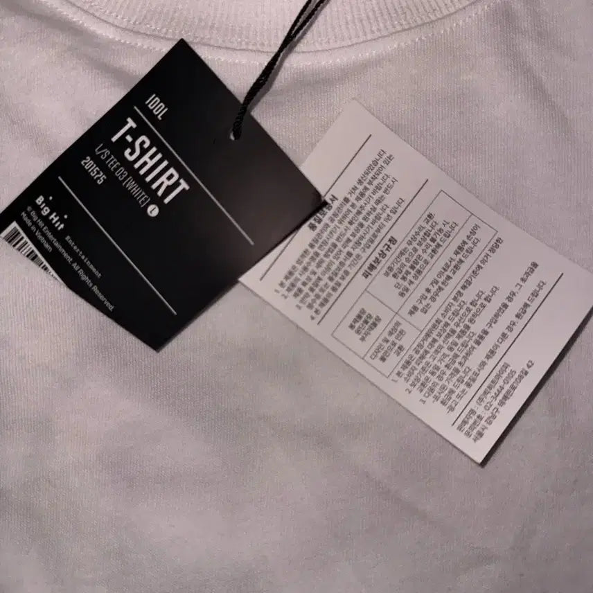 [BUNJANG] BTS IDOL Long Sleeve T-Shirt L White / 방탄 BTS IDOL 긴팔 티셔츠 L 흰색 새상품