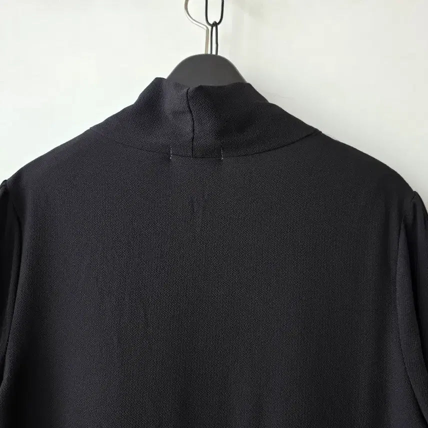 [BUNJANG] Black Pleated Ribbon Dress / 55-66)블랙 플리츠 리본원피스/새제품