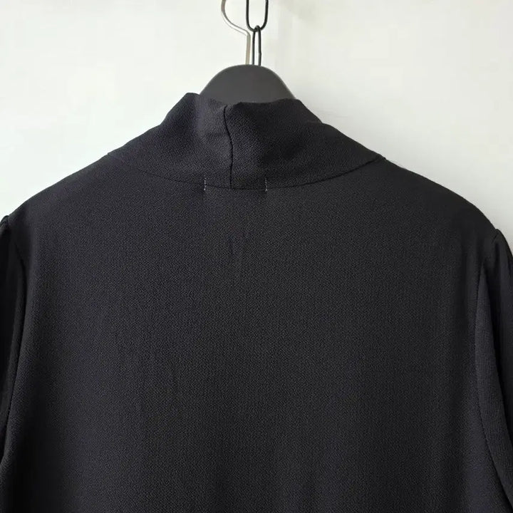 [BUNJANG] Black Pleated Ribbon Dress / 55-66)블랙 플리츠 리본원피스/새제품