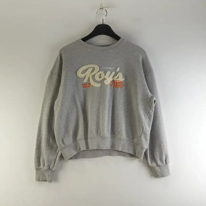 [BUNJANG] Love &amp; Show Gray Crop Sweatshirt / 러브앤쇼 여성FREE 그레이 크롭 맨투맨 M5733