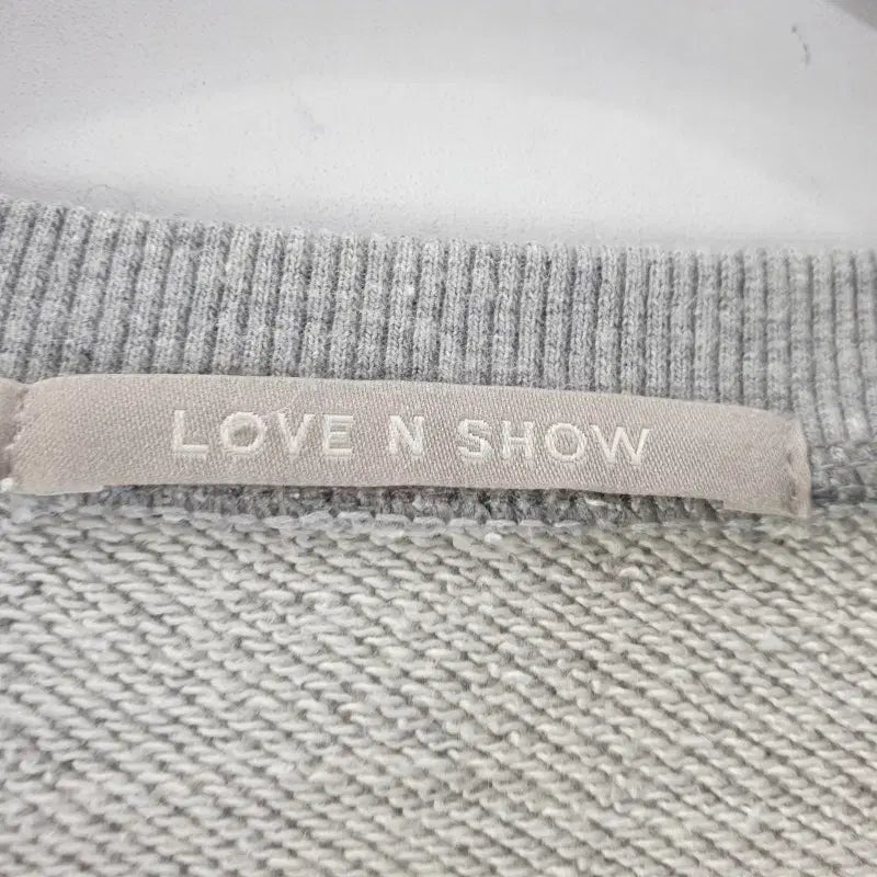 [BUNJANG] Love &amp; Show Gray Crop Sweatshirt / 러브앤쇼 여성FREE 그레이 크롭 맨투맨 M5733