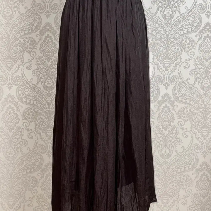 [BUNJANG] Japanese Vintage Deep Brown Elastic Long Skirt / 일본 빈티지 딥브라운 밴딩 롱스커트