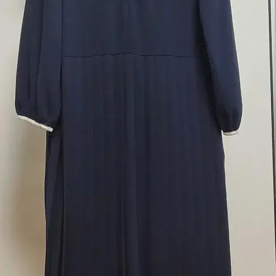 [BUNJANG] BLOOM Navy Pleated Long Dress L / BLOOM 네이비 플리츠 롱 원피스 L 사이즈