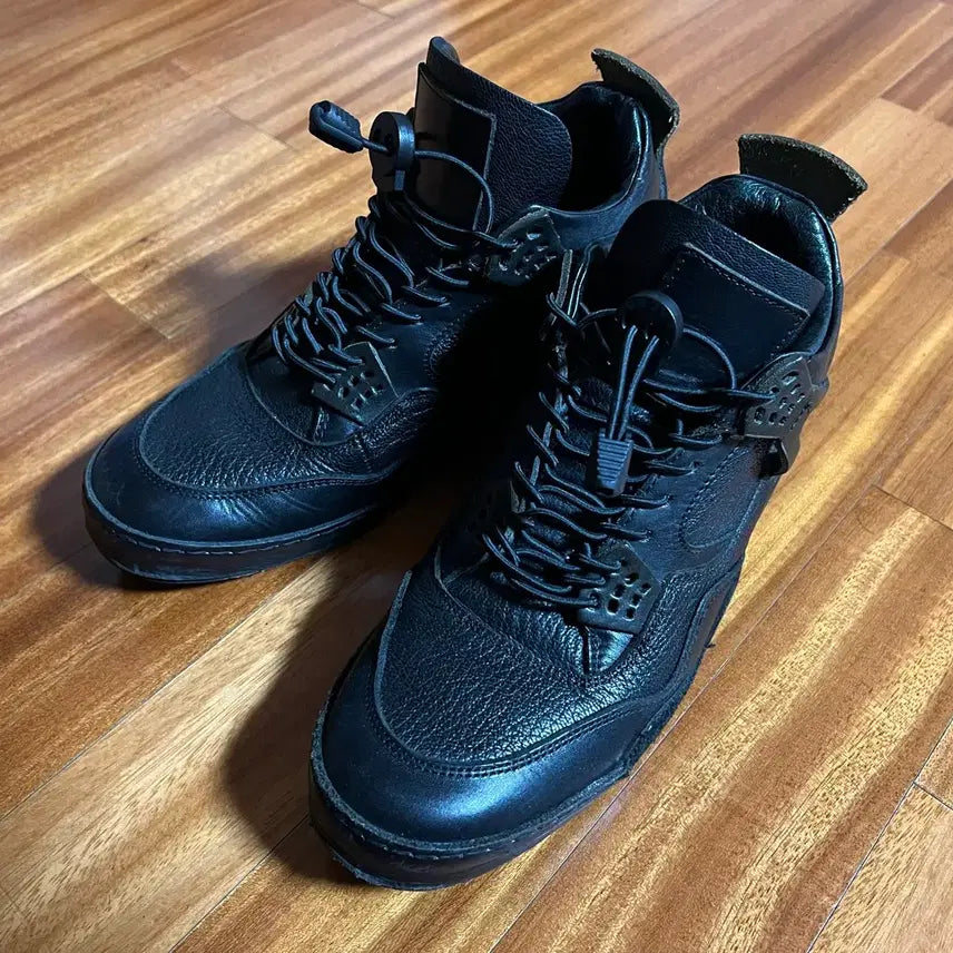 [BUNJANG] Hender Scheme MIP-10 Jordan 4 Homage Black Leather Sneakers Size 4 / 4) 핸더스킴 mip-10 조던4 블랙