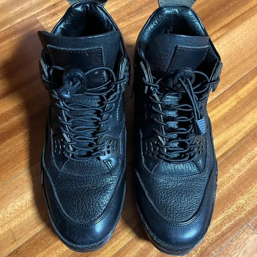 [BUNJANG] Hender Scheme MIP-10 Jordan 4 Homage Black Leather Sneakers Size 4 / 4) 핸더스킴 mip-10 조던4 블랙