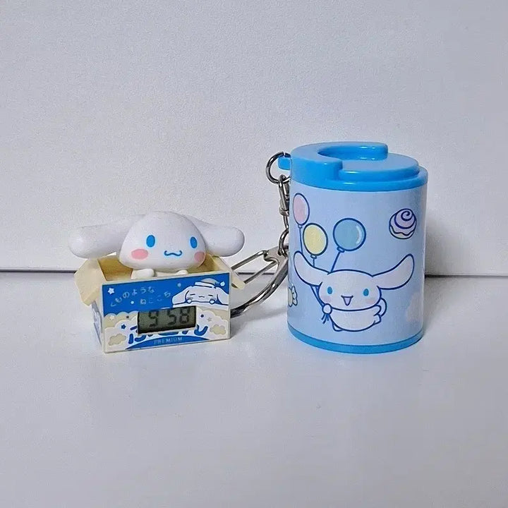 [BUNJANG] Sanrio Cinnamoroll Gacha Watch &amp; Coin Purse Keyring Bundle Set / 일괄) 산리오 시나모롤 가챠 시계&amp;동전 지갑 키링 세트