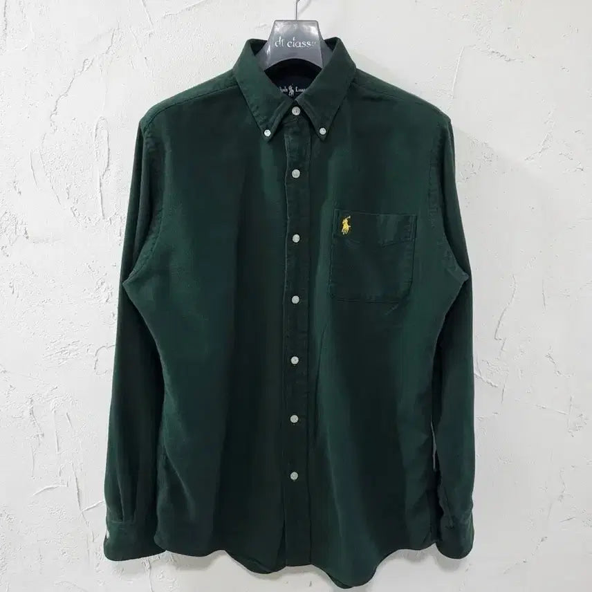 [BUNJANG] Polo Ralph Lauren Custom Fit Green Shirt - Size M / 폴로 랄프로렌 커스텀핏 그린 셔츠 M