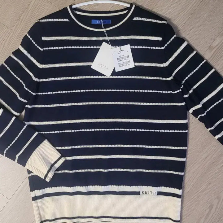 [BUNJANG] KEITH Striped Knit Long Sleeve / 새상품)KEITH 키이스 스트라이프 니트 긴팔