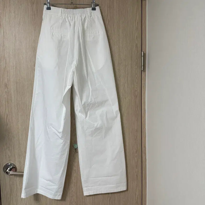 [BUNJANG] White Wide Pants / 화이트 와이드 팬츠 [뒷밴딩]