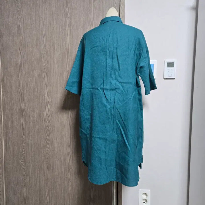 [BUNJANG] Esae Emerald Green Linen Shirt Dress / !오늘만이가격!!     이새 에메랄드 그린 린넨 셔츠 원피스
