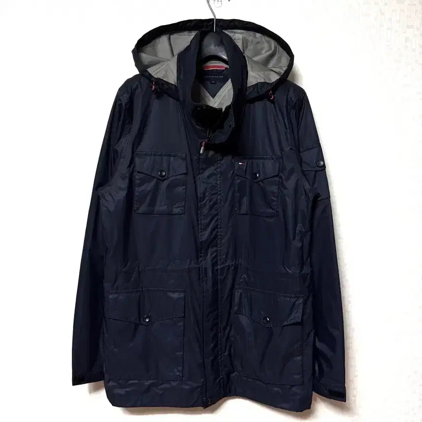 [BUNJANG] Tommy Hilfiger Nylon Windbreaker Jacket Navy M / [M,95]타미힐피거 야상 바람막이 우븐 자켓 곤색