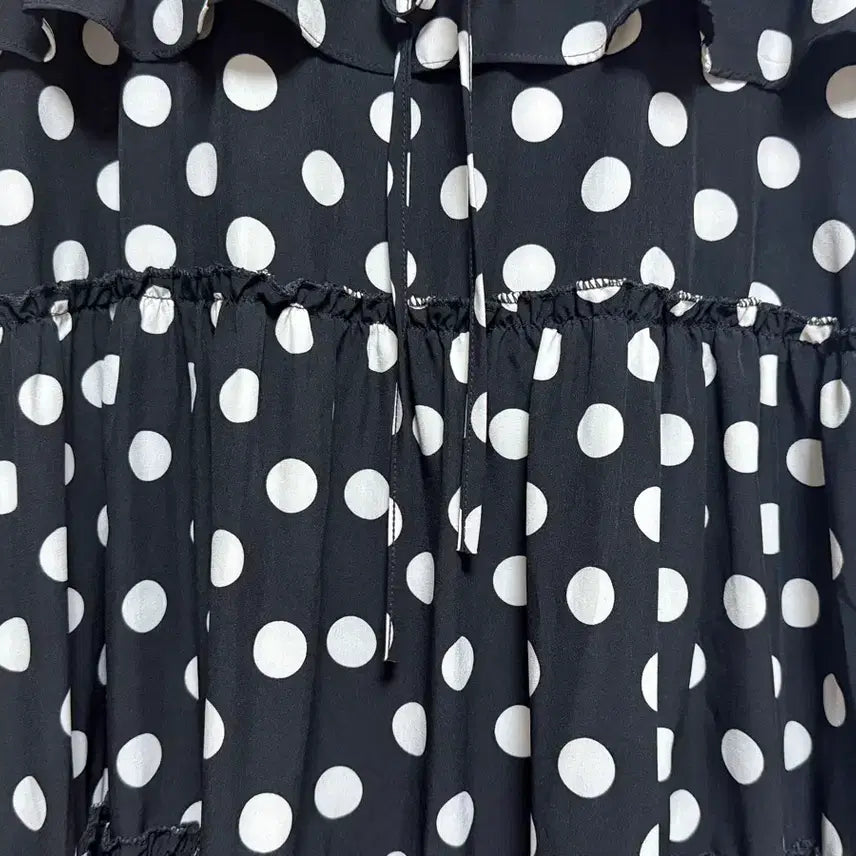 [BUNJANG] Black Dot Long Dress / 블랙 도트 롱원피스